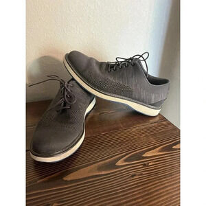 SWIMS Shoes Mens Size 10 Barry Oxford Dark Gray Knit Mesh Dress Lace Up